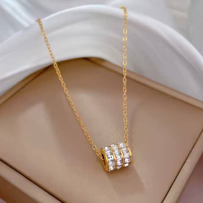 Necklace - 18K STAINLESS STEEL TARNISH FREE BARREL