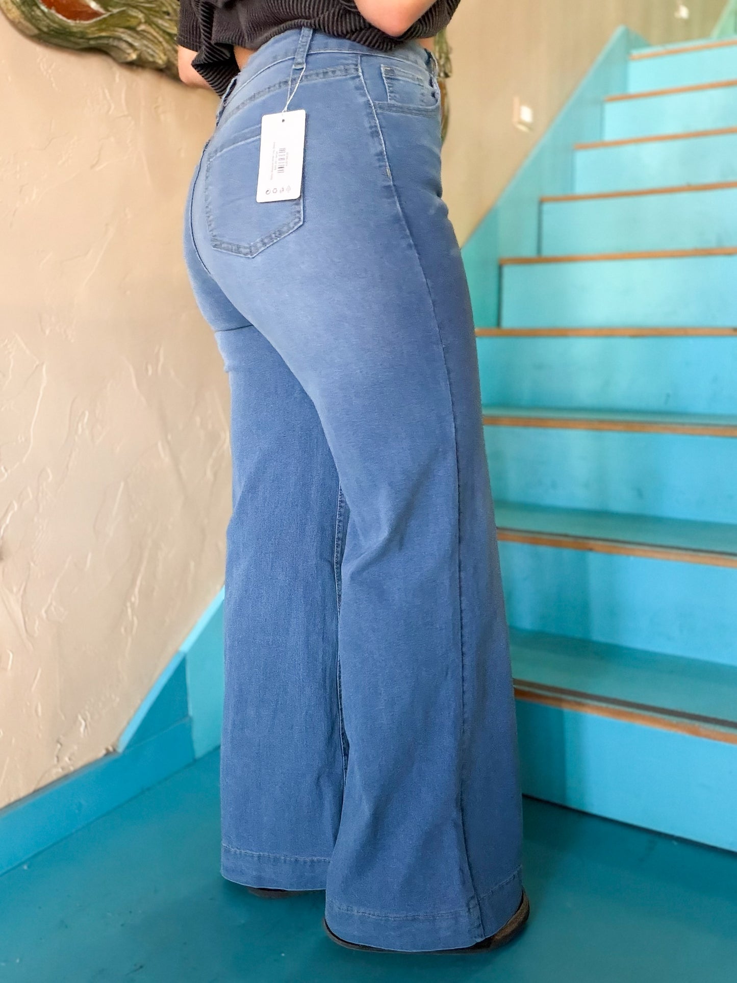 Jeans - Retro Washed Wide Leg