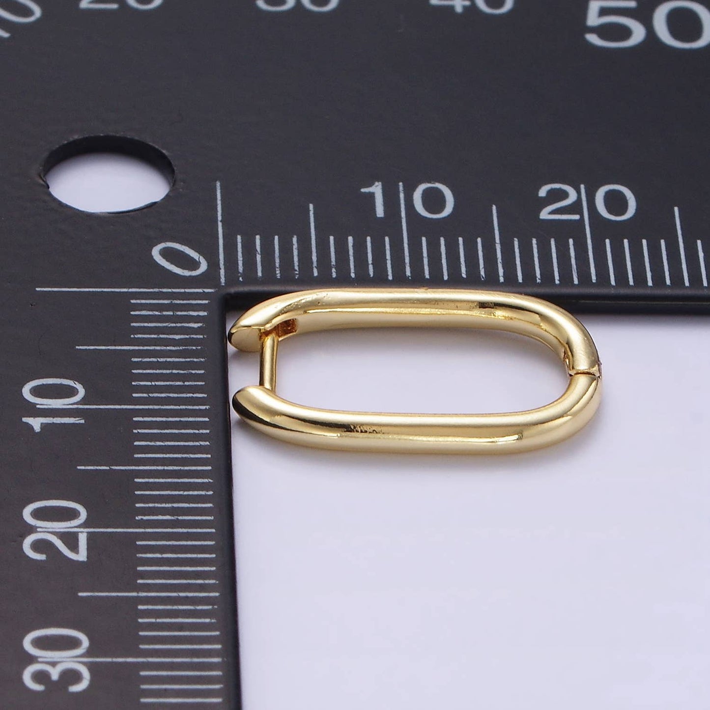 Jewelry | Earrings 24K Gold Filled 20mm Minimalist Oblong Hoop