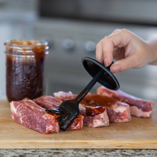 Home and Garden  | Jar With Silicone Black Basting Brush Lid For Wide Mouth