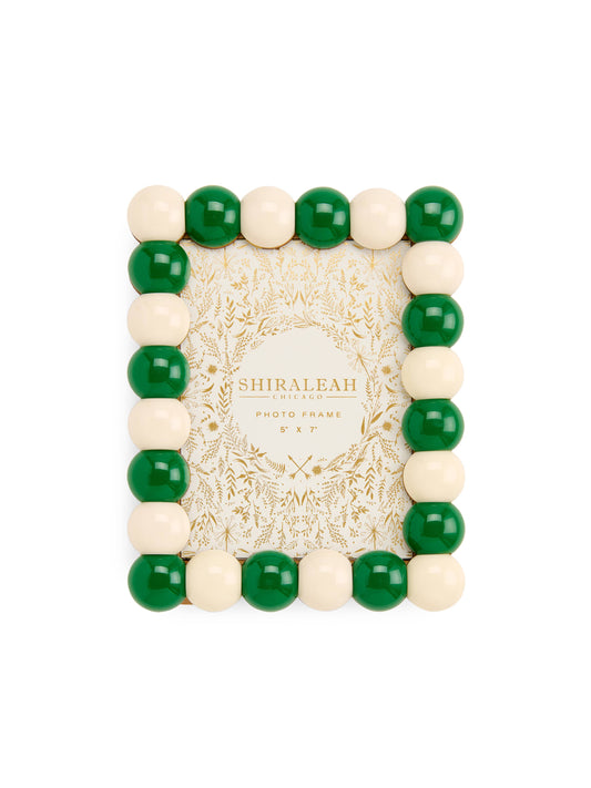 Picture Frame - Green & White Bubble