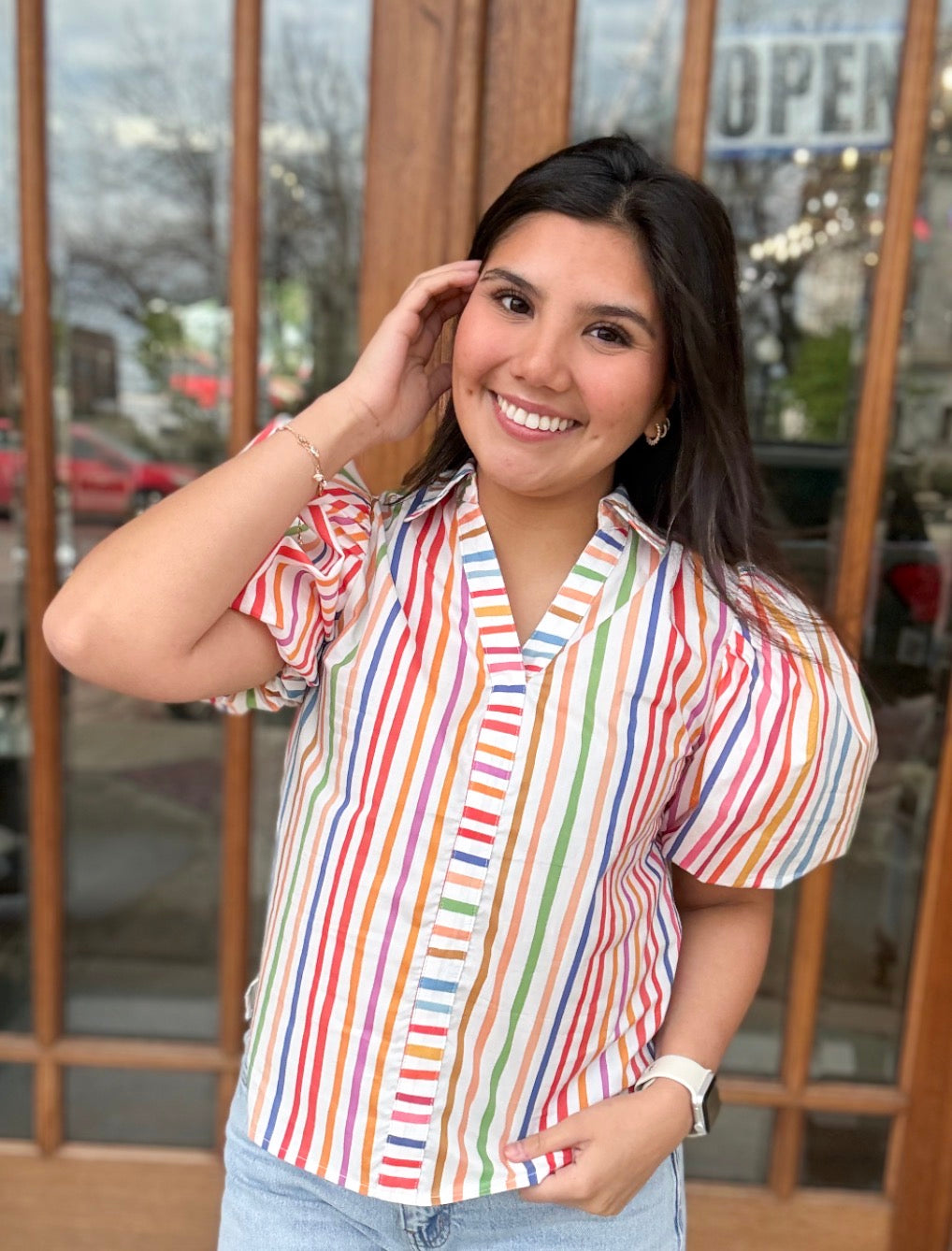 Blouse - Rainbow Stripe
