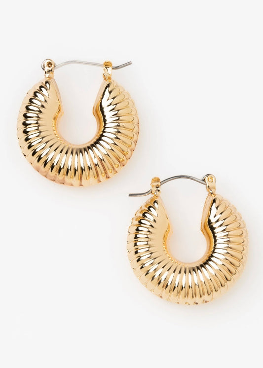 Jewelry | Earrings Chunky Textured Hoop