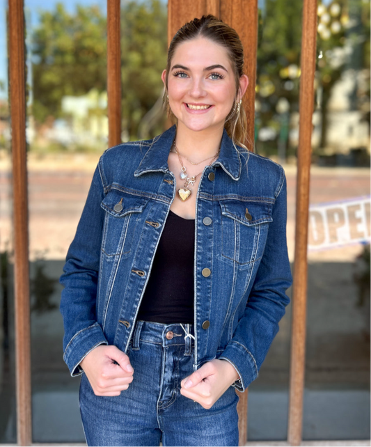 Jacket | KUT From The Kloth Julia Crop Denim Jacket