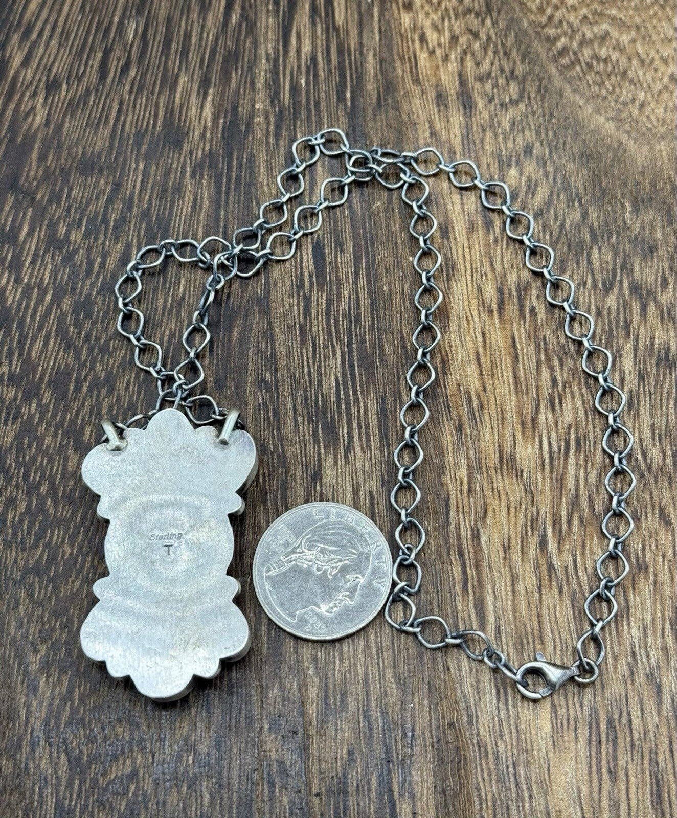 Navajo Handmade Silver White Water Turquoise Cluster