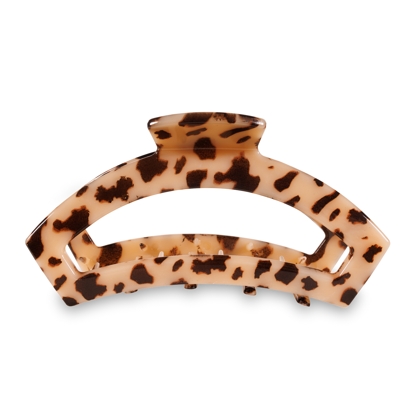 Open Large Blonde Tortoise Hair Clip