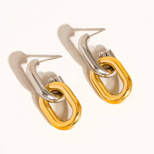 Jewelry | Earrings Gold and Silver Chain Link