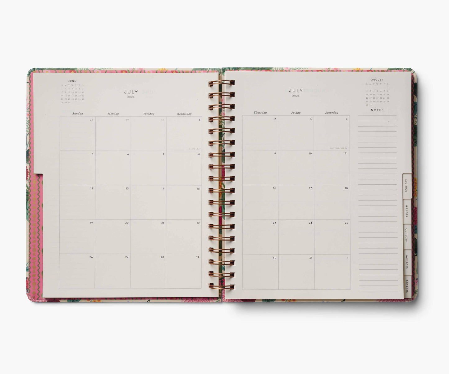 Stationery | Planner 2026 Dahlia 17-Month Academic Hardcover Spiral