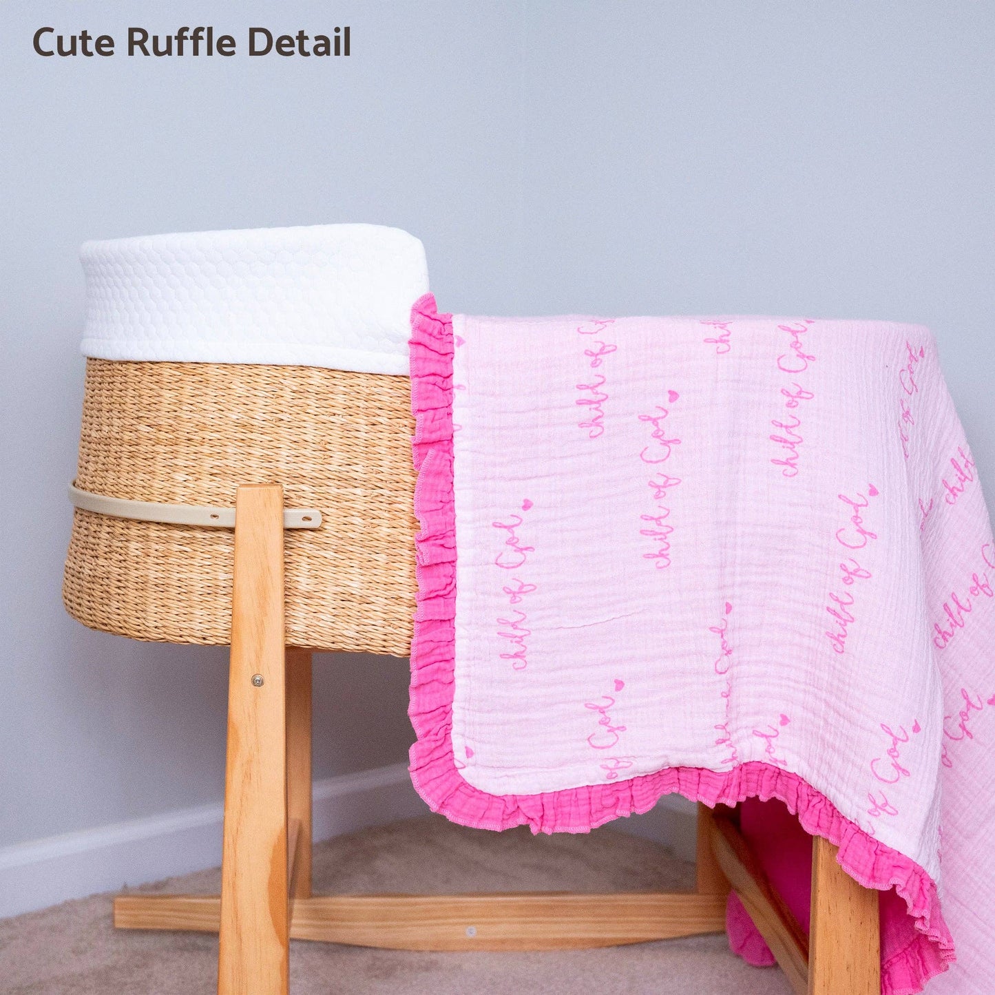 Blanket - Muslin Quilt Blanket Pink Child of God