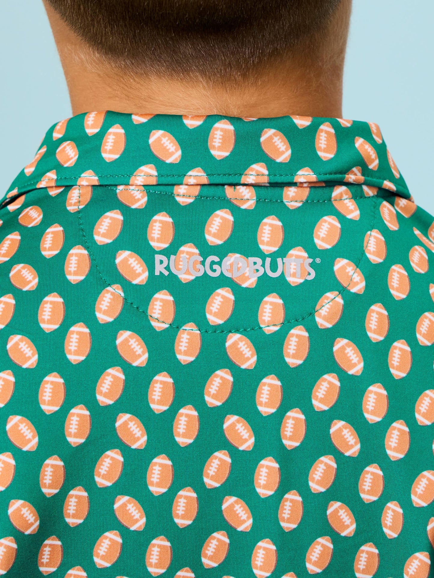 Shirt - Boys Varsity Green Football Polo