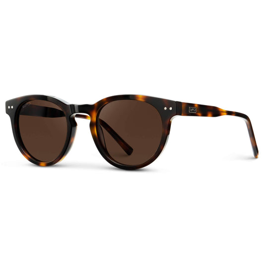 Sunglasses - Tate Round Polarized Brown Tortoise