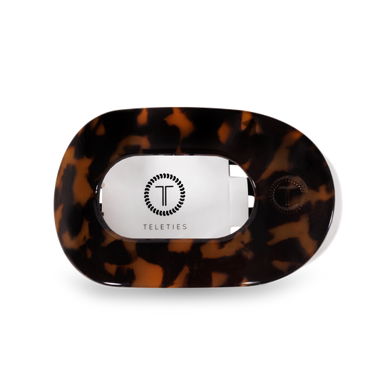 Teleties | Round Flat Medium Tortoise Hair Clip