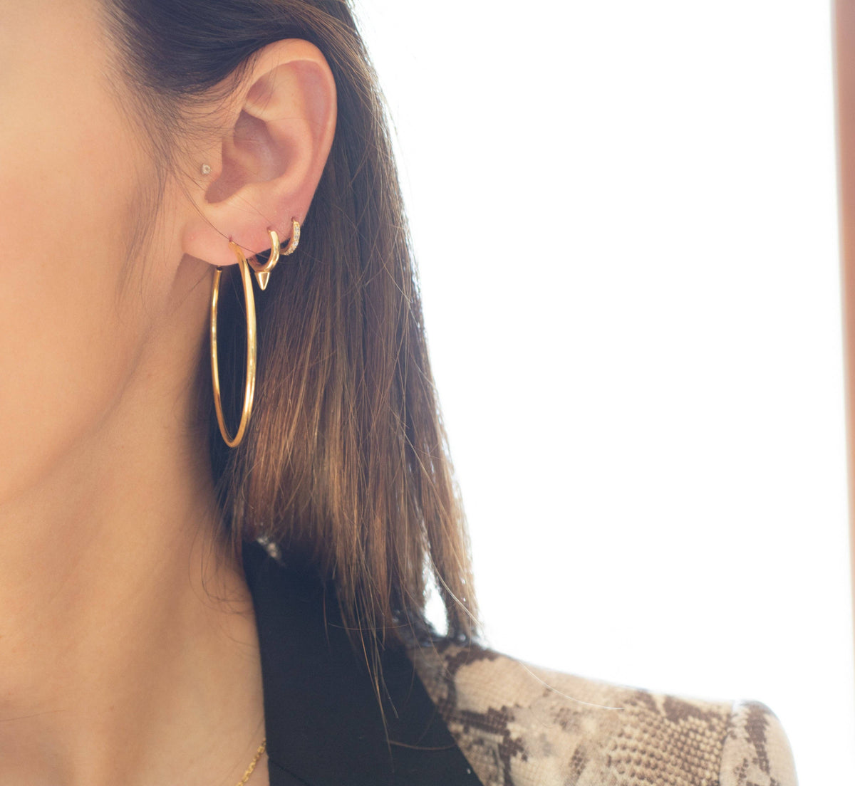 Earrings | 50mm Infinity Hoops: Gold / 32mm