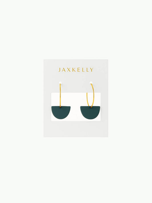 Jewelry | Earrings Hoops Evergreen Clay Half Moon