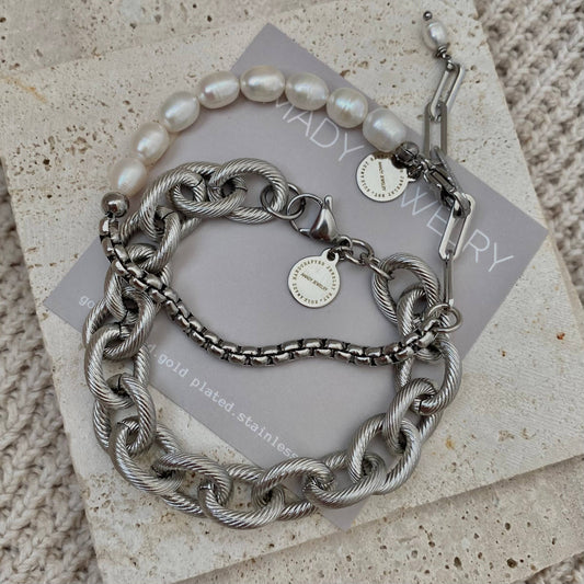 Bracelet - Cable Links Silver Chunky