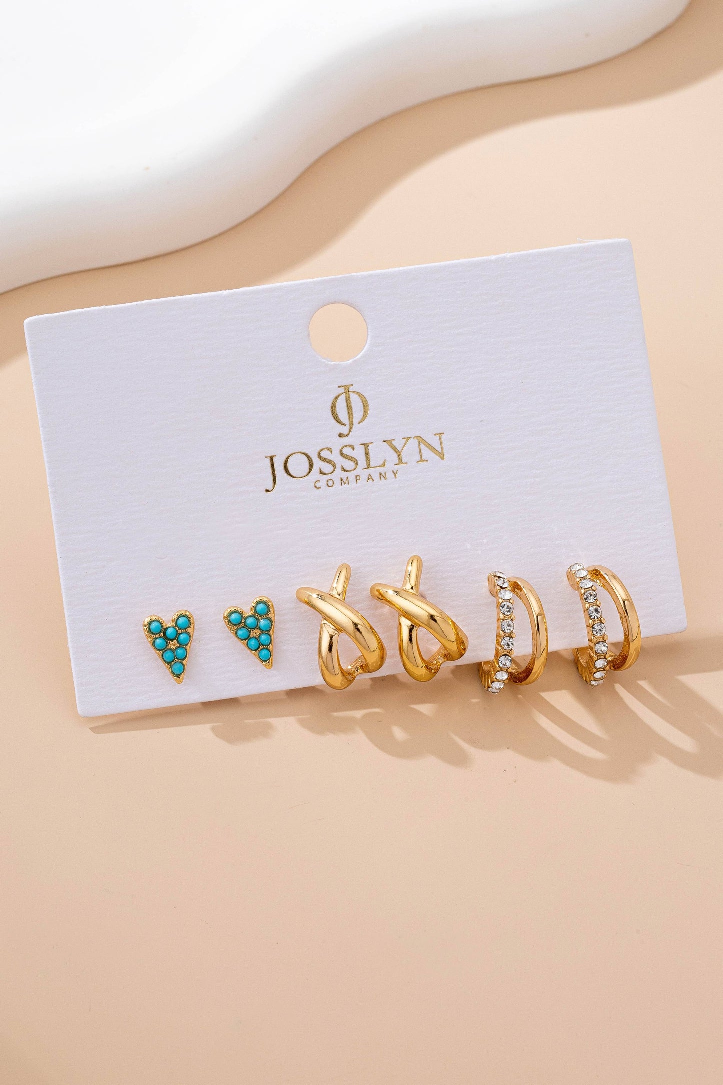Earrings - Turquoise & Crystal Set