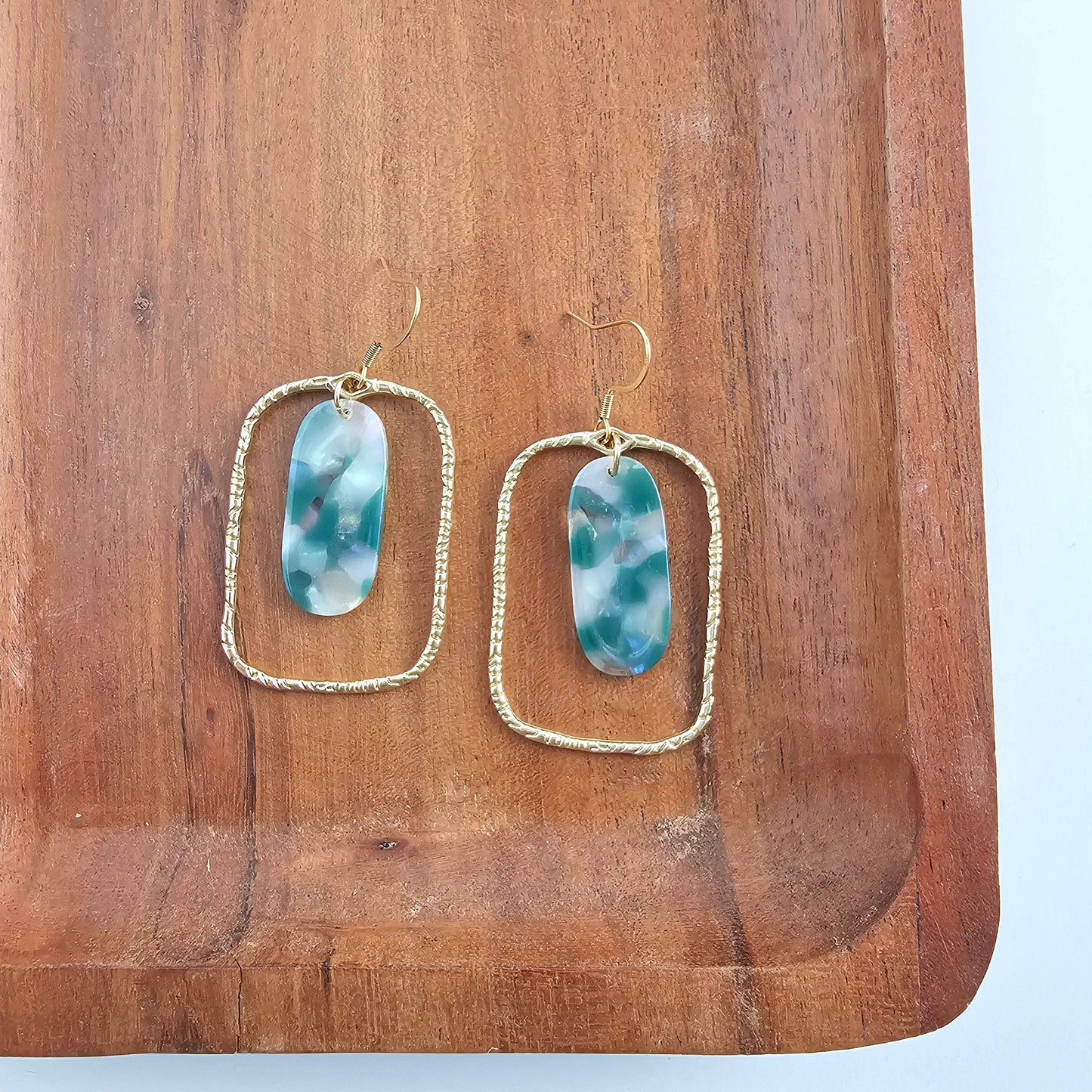 Jewelry | Earrings Madison Hypoallergenic Jade Opal Gold
