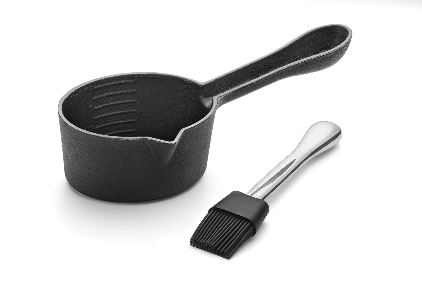 Pot - Outset Cast Iron Sauce with Basting Brush