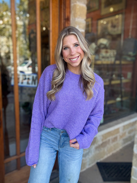 Tops | Sweater Ribbed Crew Neck