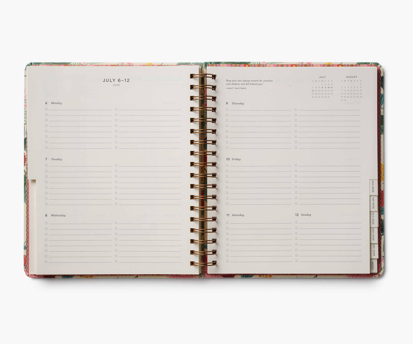 Stationery | Planner 2026 Dahlia 17-Month Academic Hardcover Spiral