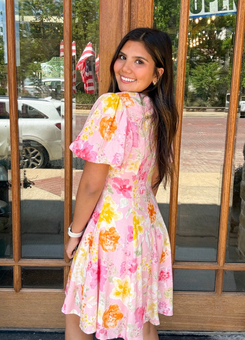 Dress - Soft Pink Floral Mini