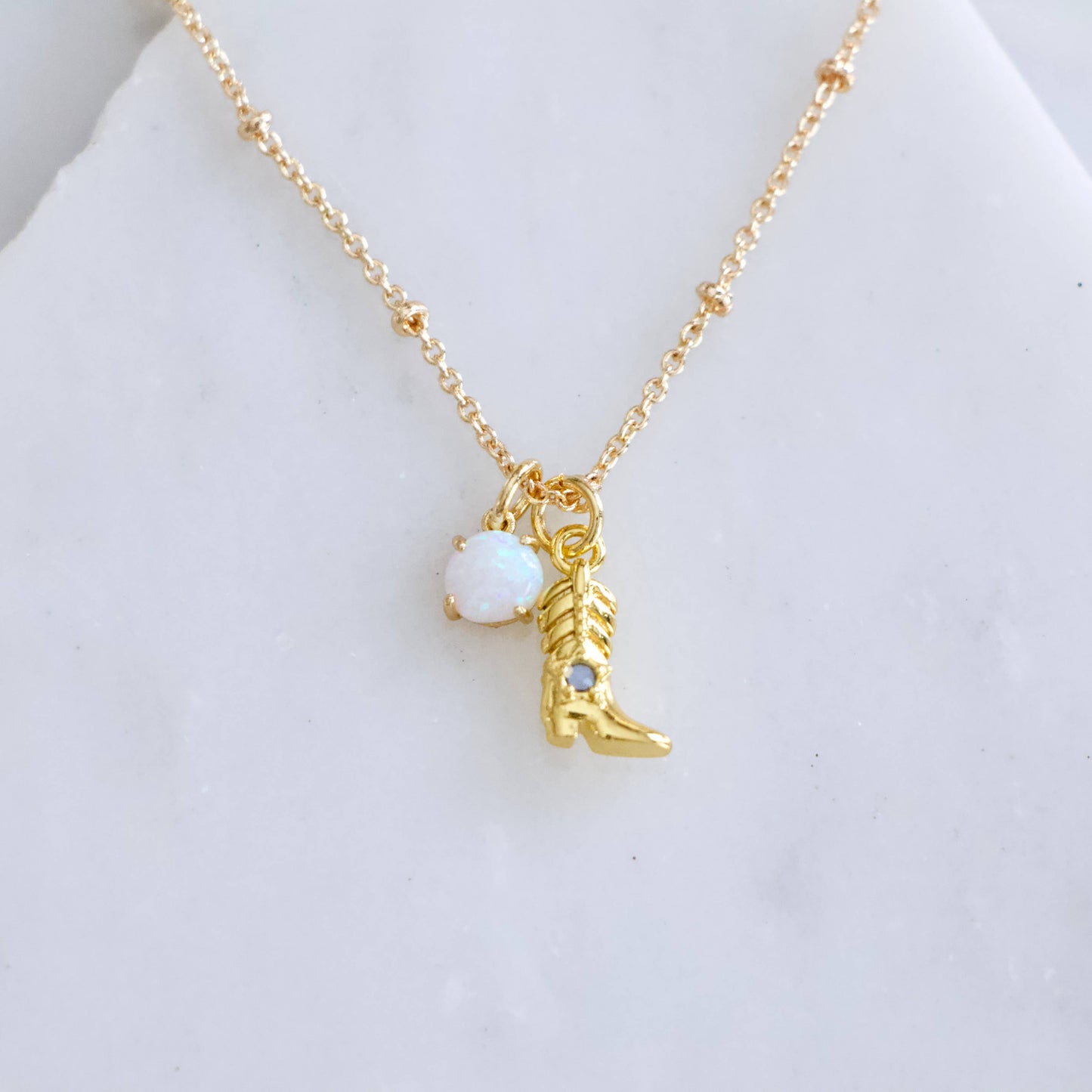 Jewelry | Necklace Opal Boot