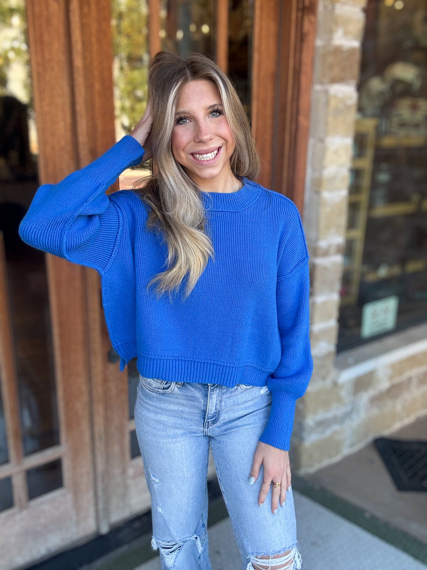 Tops | Sweater Regina Knit Cobalt