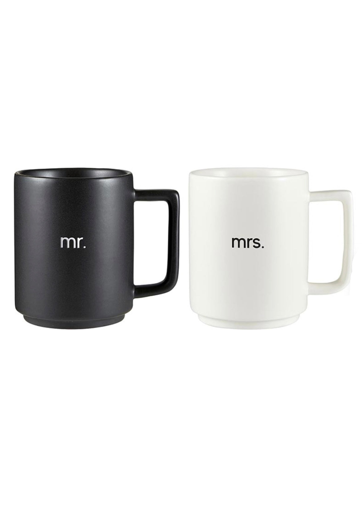 Tabletop | Mr. &amp; Mrs. Matte Stackable Mug Set