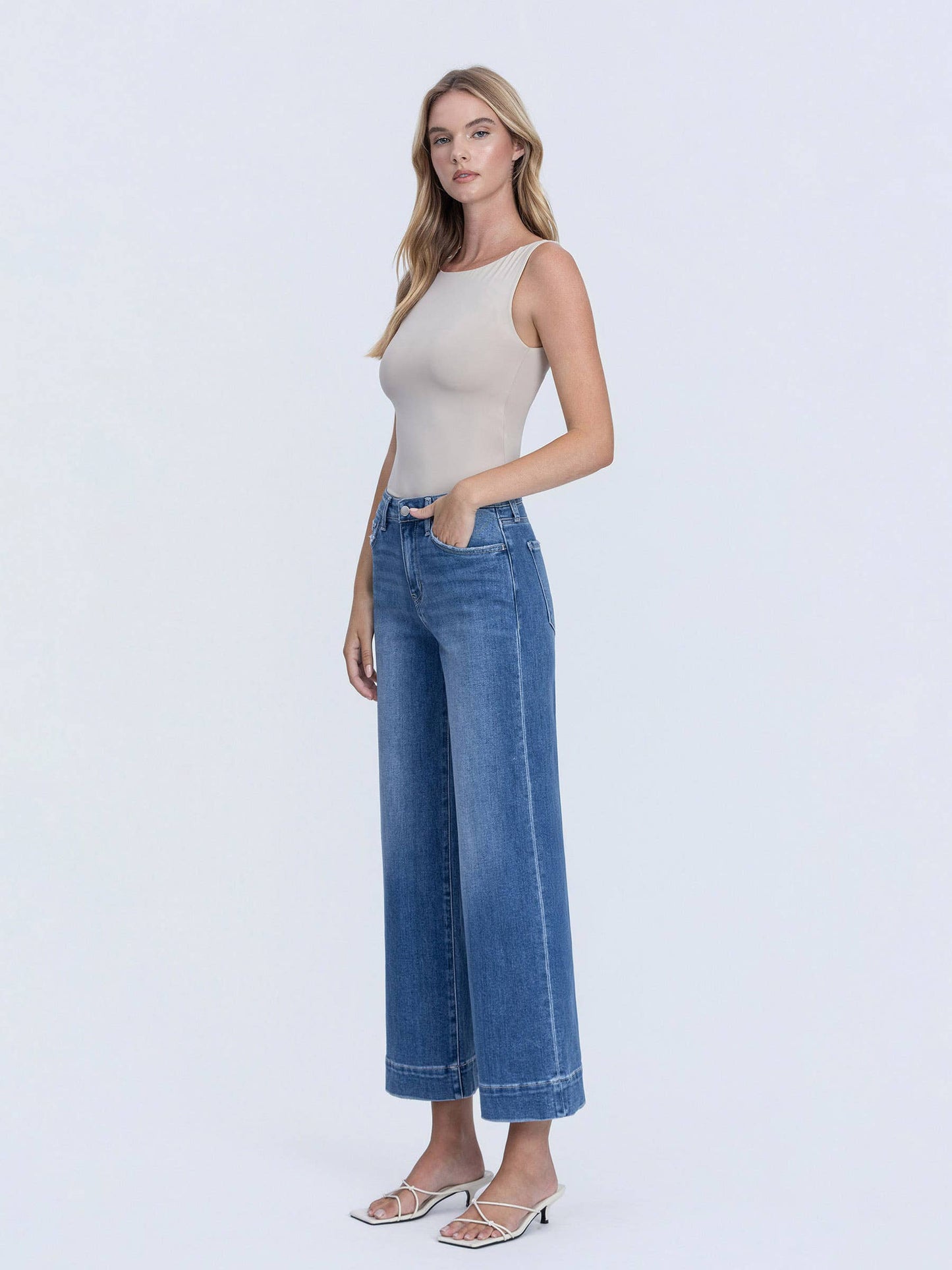 Flying Monkey Jeans - Let It Rain High Rise Wide Leg