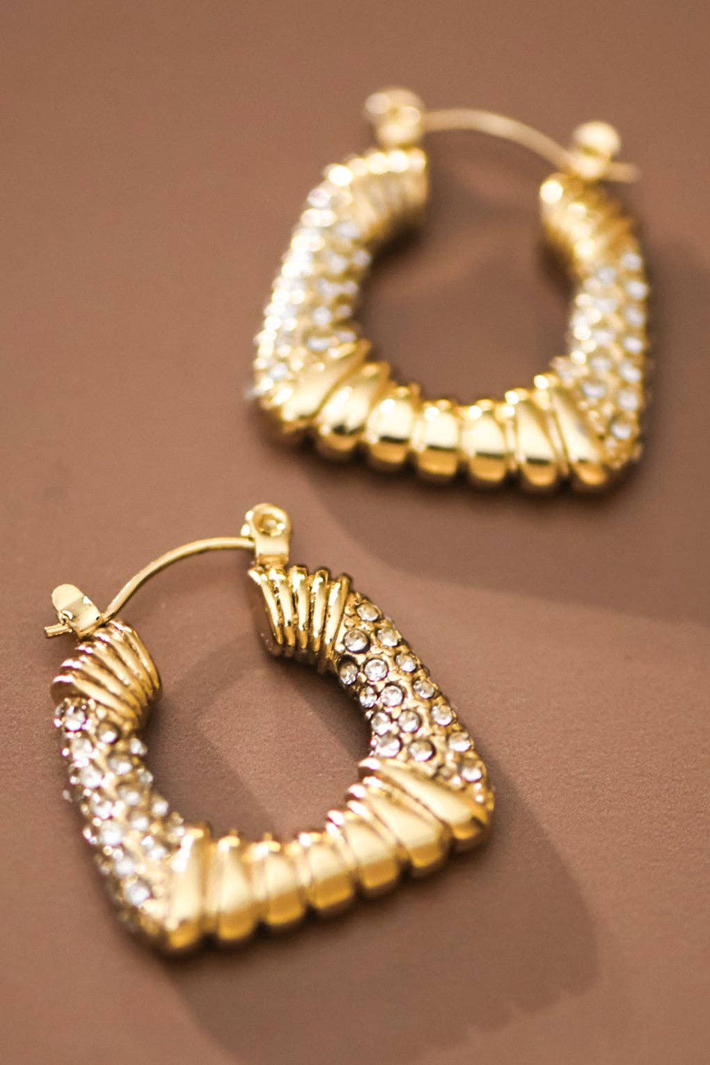 Earrings - 18K Gold Plated Waterproof Stainless Steel Hoop