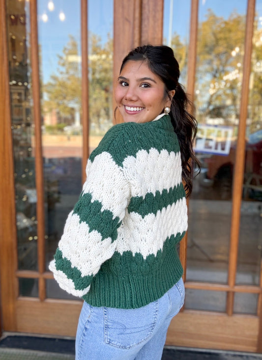 Tops | Cardigan Oversized Scallop Pattern Knit