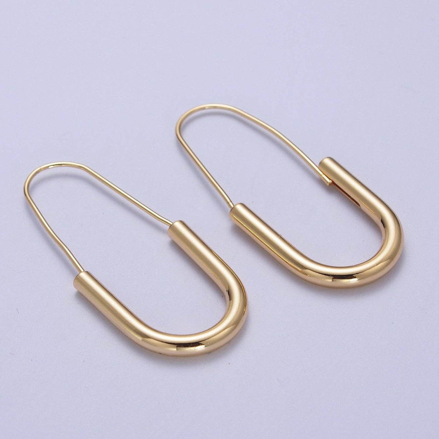Jewelry | Earrings Gold Crescent U Hoop Long Hook