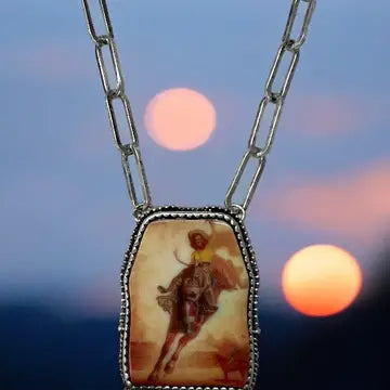 Jewelry | Necklace Cowgirl Framed Pendant Necklace