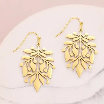 Jewelry | Earrings Victorian Floral Gold Earrings