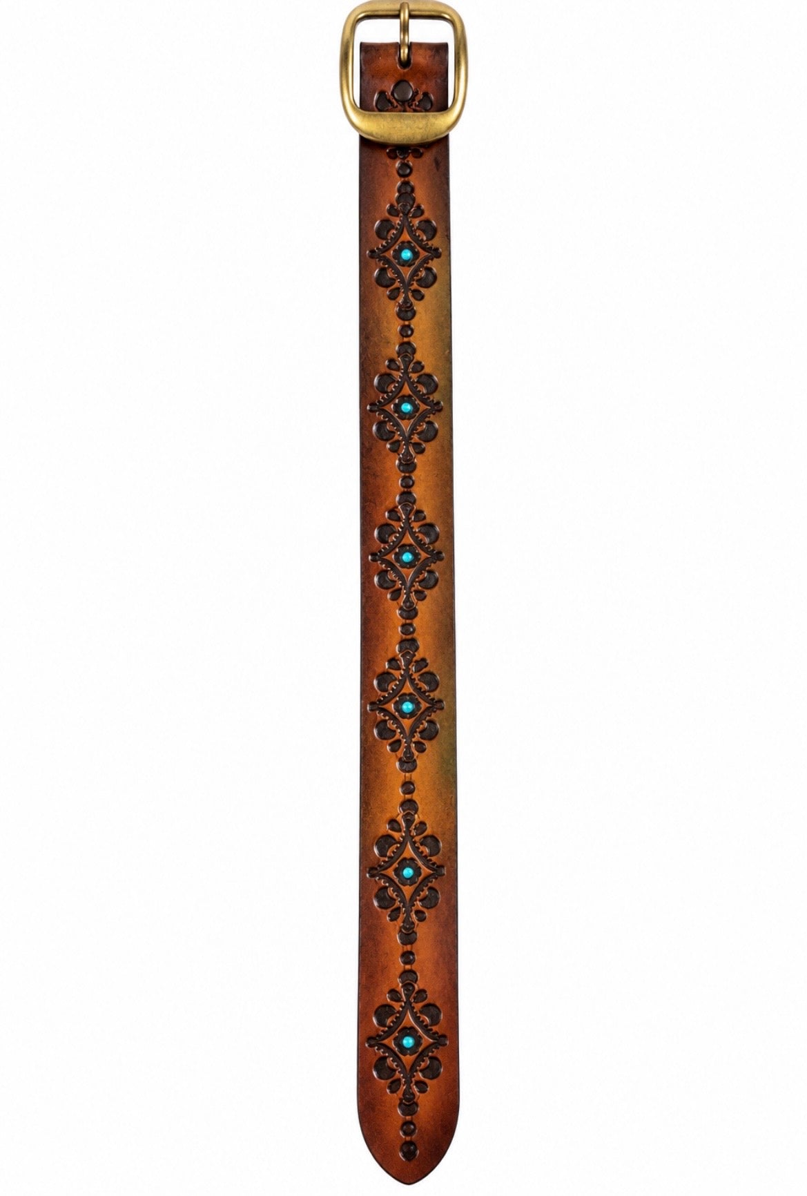 Belt - Brighton Dark Brown Turquoise