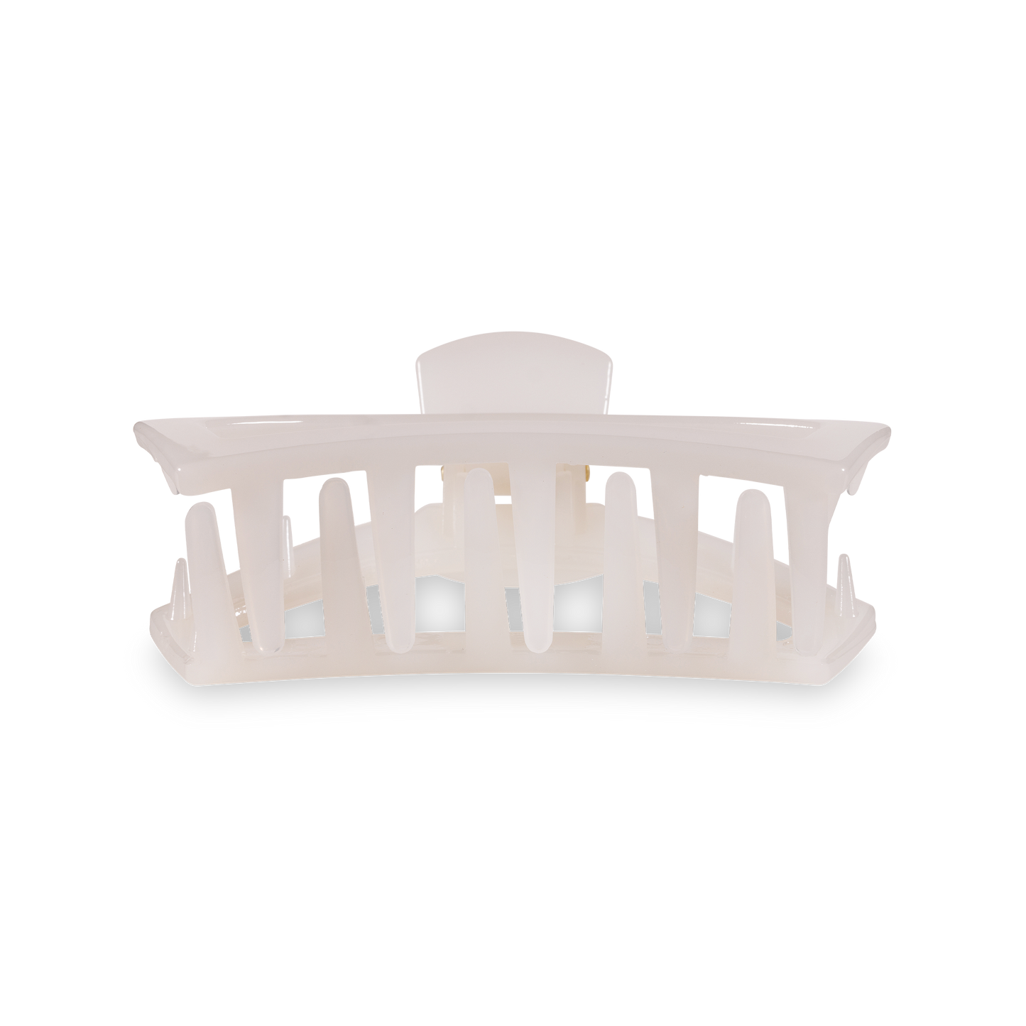 Teleties Medium Open Hair Clip - Coconut White