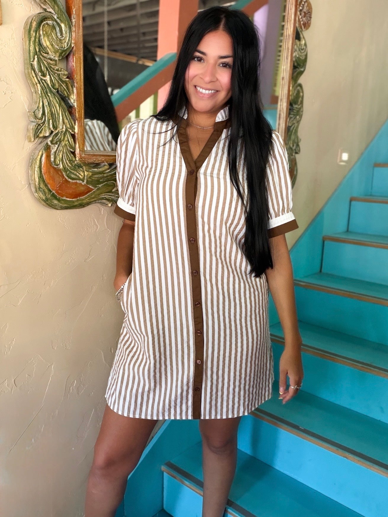 Dress - Jodifl Coffee & Cream Midi