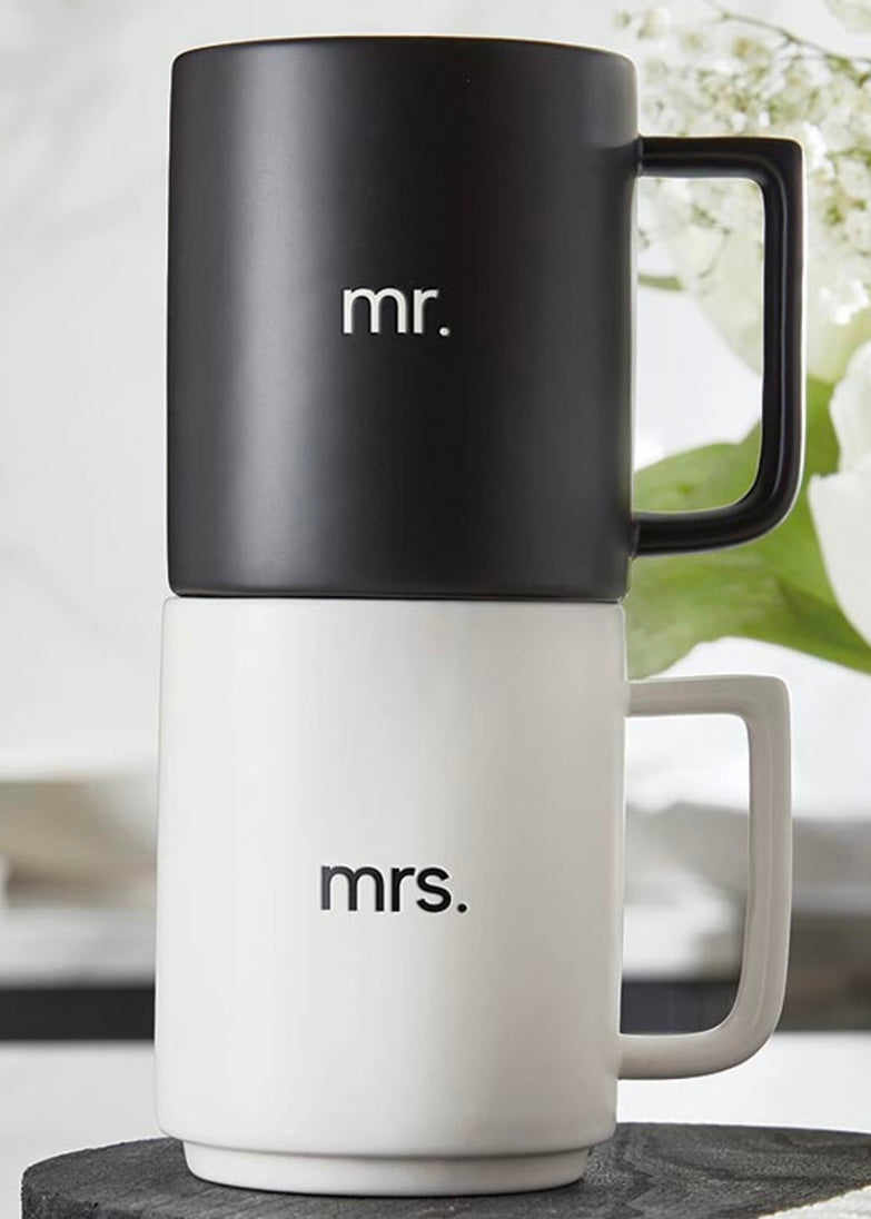 Ashly Fambro Registry | Mr. &amp; Mrs. Matte Stackable Mug Set