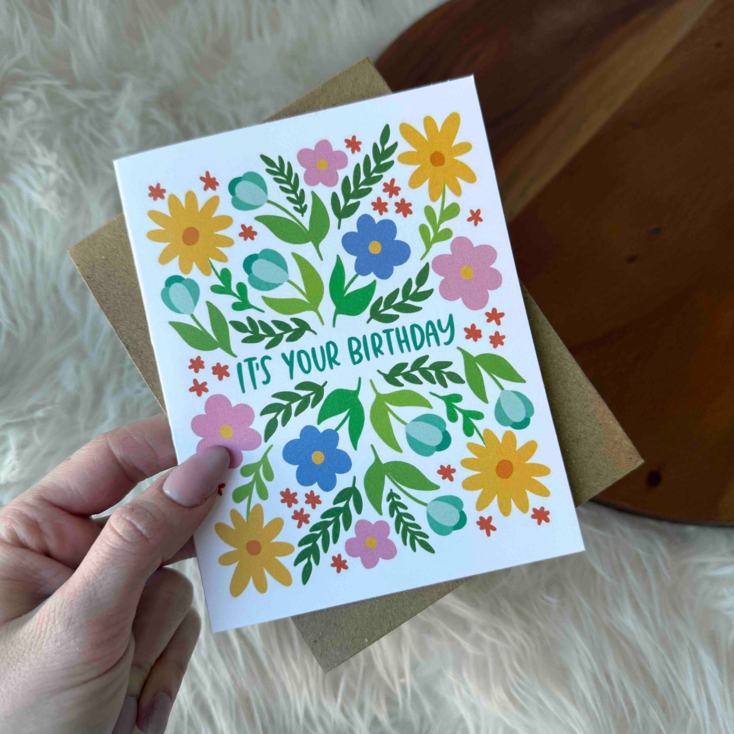 Birthday Card - "It's your birthday" Bold Spring Floral