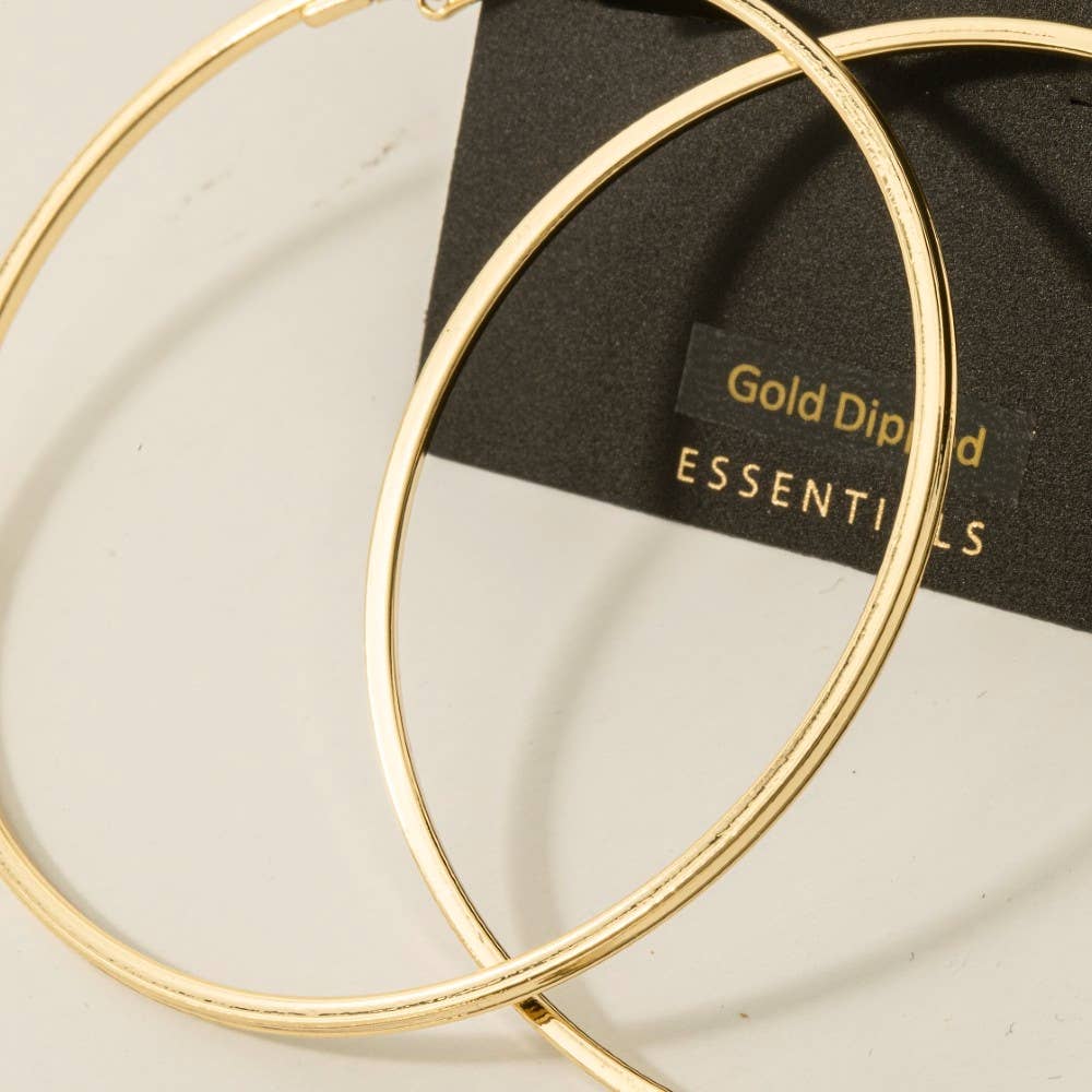 Gold Dipped Hoop Earrings