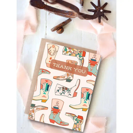 Stationery | Card Western Thank You Card Cowboy Boots