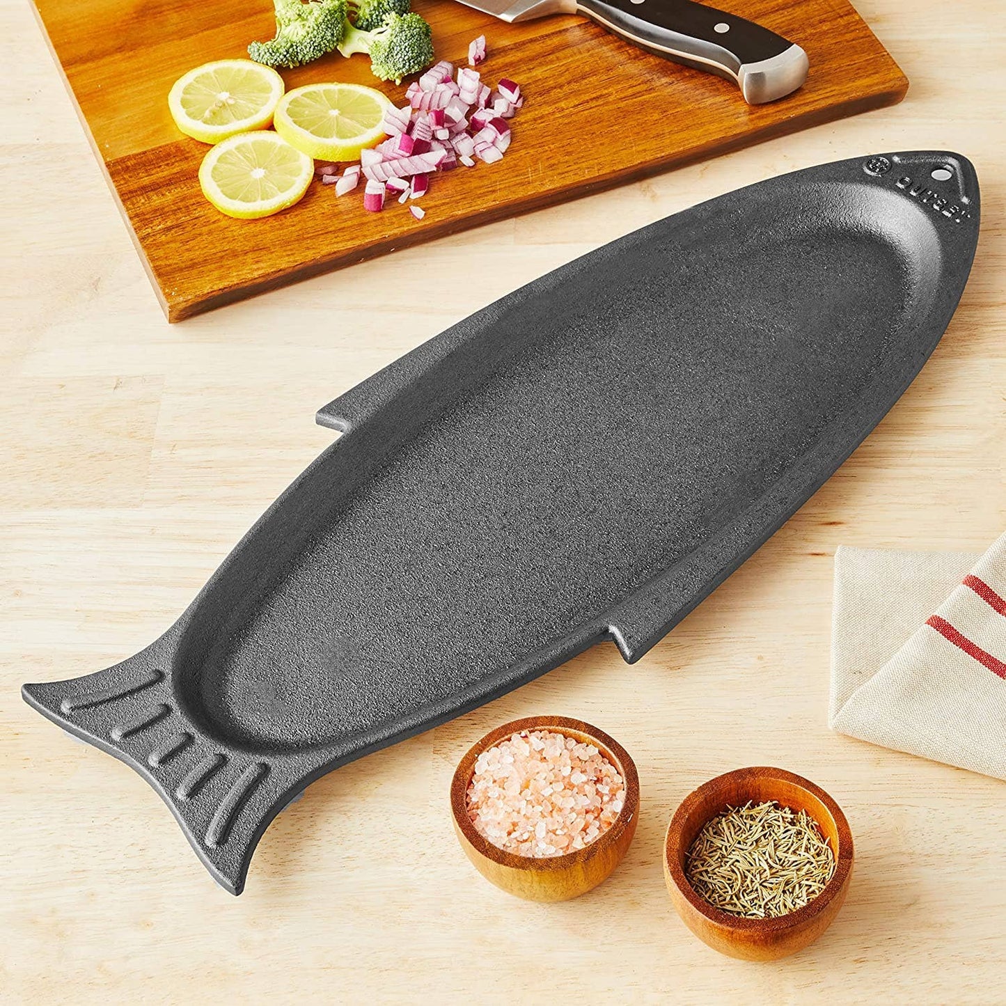 Pan - Outset Cast Iron Fish Grill and Serving