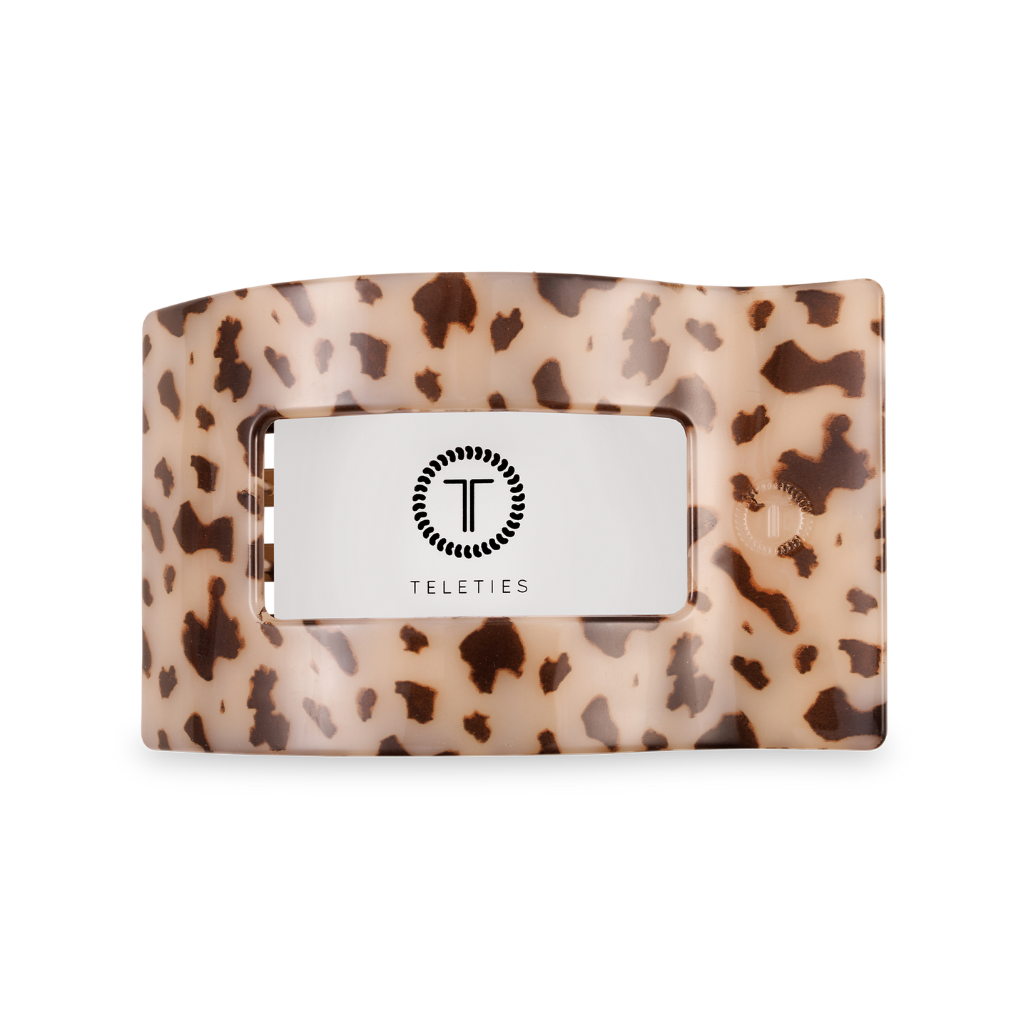 Teleties Hair Clip - Flat Rectangle Medium Blonde Tortoise