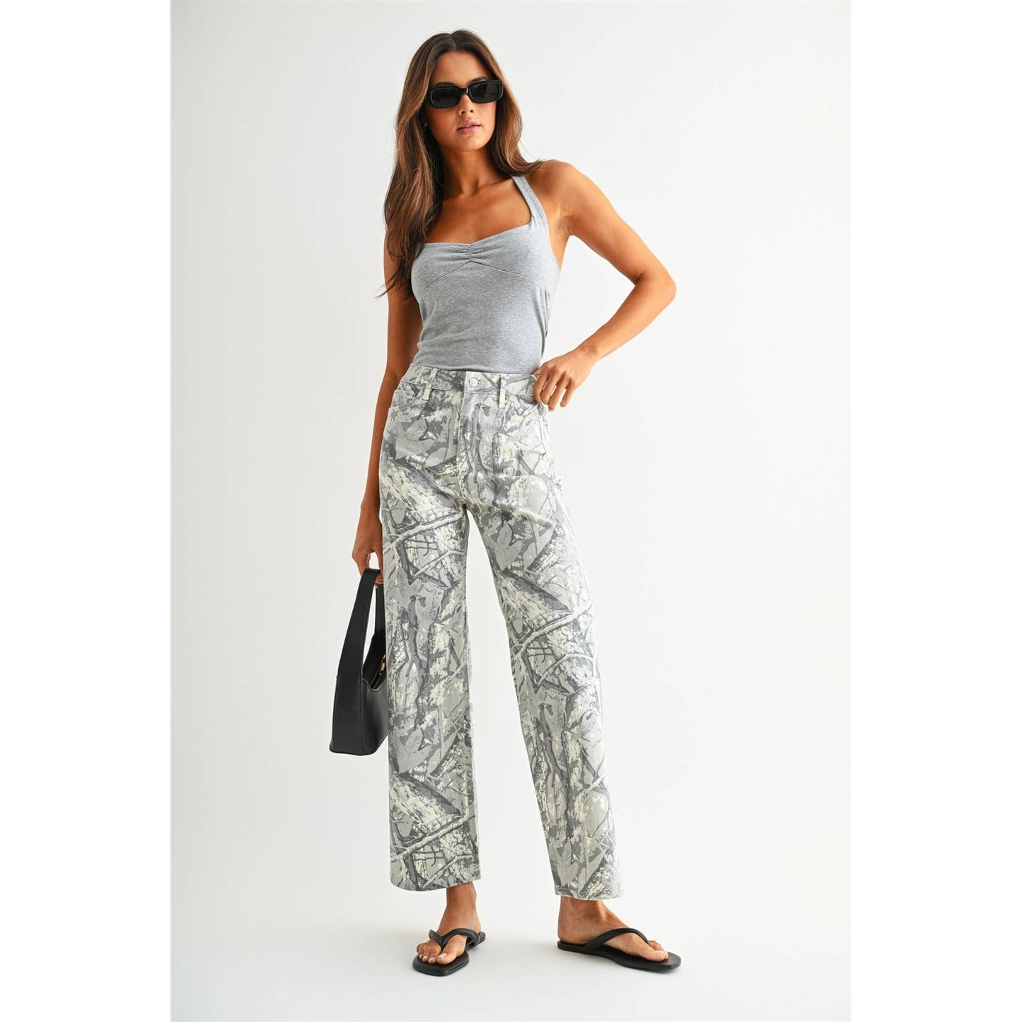 Jeans - Camo High Rise Wide Leg