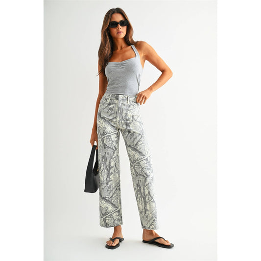 Jeans - Camo High Rise Wide Leg
