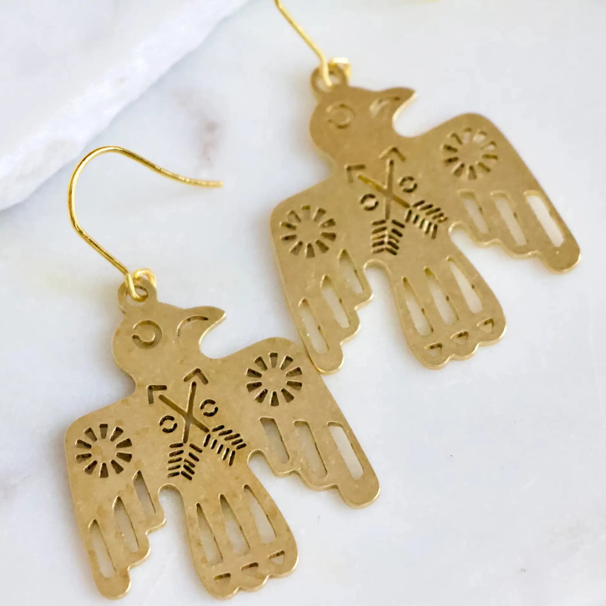 Earrings | Brass Thunderbird Earring