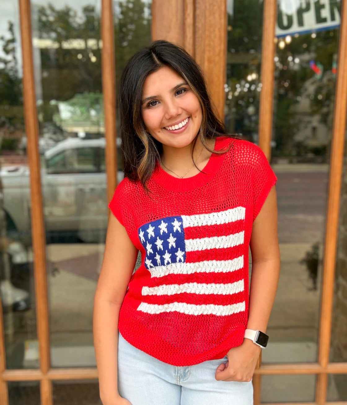 Top - Spring Flag Sweater