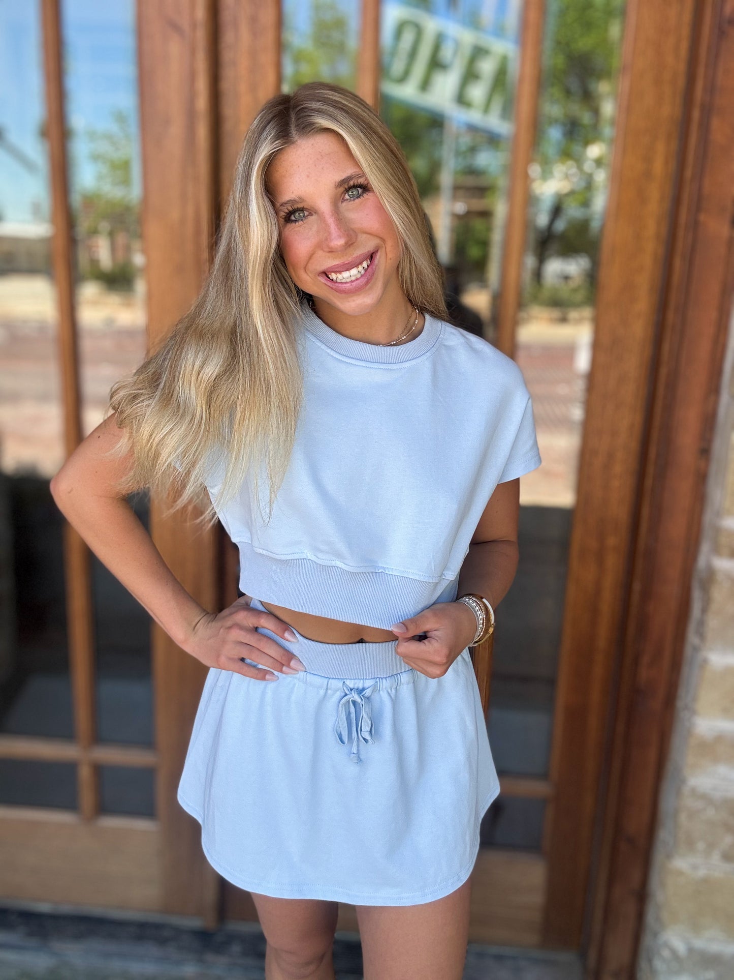 Set - Blue Lounge Skort