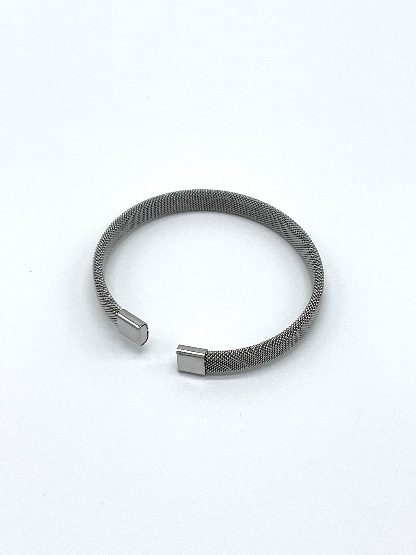 Jewelry | Bracelet Silver Small Flat Texture Cuff