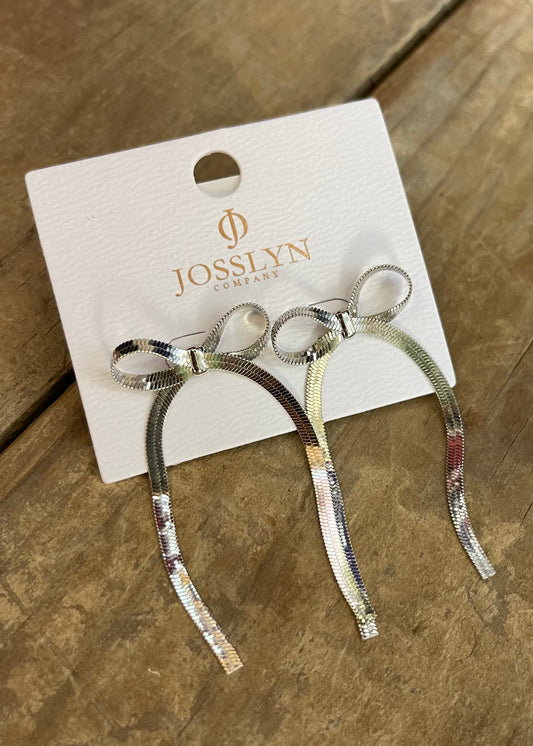 Jewelry | Earrings Silver Festival Bow Snake Chain
